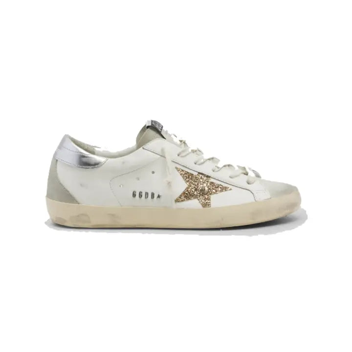 Golden Goose - White Silver Red Glitter
